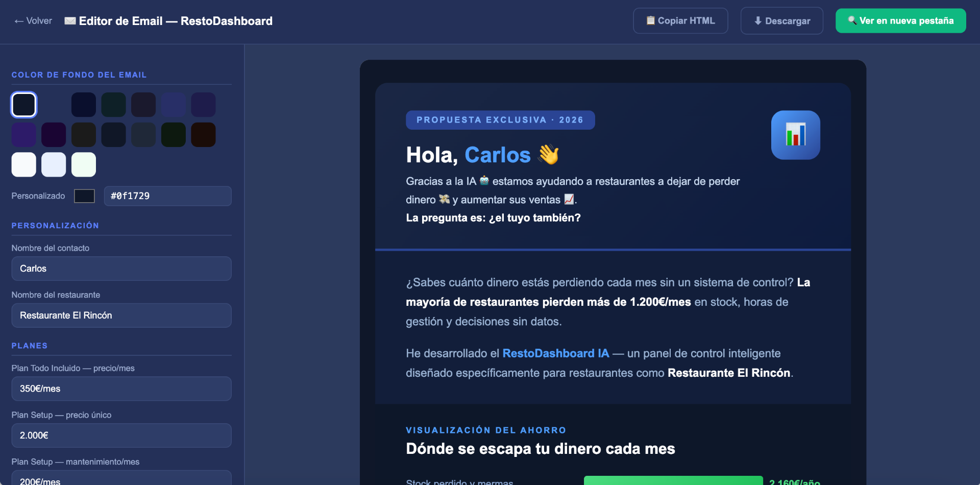Editor de Email